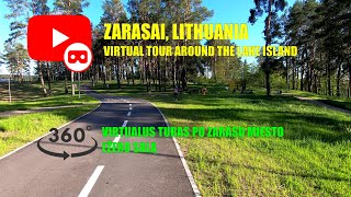 VR 360 ° Zarasai town island (2022). Lithuania. Virtual tour. 5.7K VIDEO