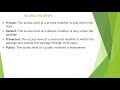 java access and non access modifier for beginner in amharic |private, public , protected  video 25