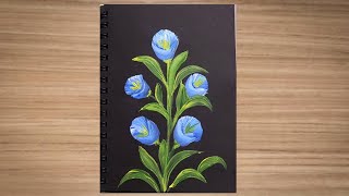 One Stroke Tutorial | One Stroke | Painting Flowers | Acrylic Painting | #onestrokeflowerpainting