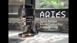 Aries  l  Quick-Release 83mm Titanium Coating Conical Burr Coffee Grinder.