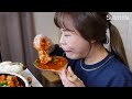 sub 땡초듬뿍🌶 탱글쫄깃 매운우족찜 4kg 당면 모듬초밥 먹방 braised spicy beef feet 4kg hot noodles real sound asmr mukbang