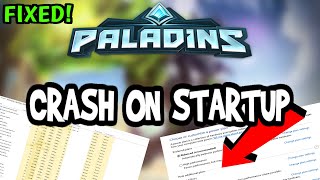 How To Fix Paladins Crashes! (100% FIX)