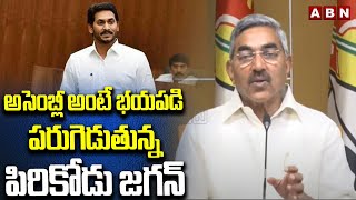 అసెంబ్లీ అంటే భయపడి పరుగెడుతున్న పిరికోడు జగన్ | TDP Alapati Satires On Jagan | ABN