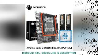 Kit placa-mãe para jogos MOUGOL X99 com Intel Xeon E5 2680 V4 e DDR4 8Gx2 2133MHz Dual Channel ECC R