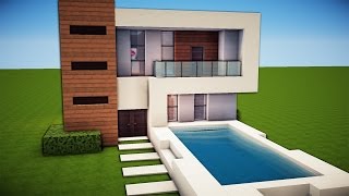 Minecraft: Simple & Easy Modern House Tutorial / How to Build # 19