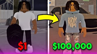 I  WENT FROM $1 TO $100K IN THIS SOUTH BRONX ROBLOX HOOD GAME!