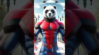 स्पाइडर मैन पांडा बन गया 🤯#spiderman #panda #transformation #challenge #marvel #shortsfeed #shorts