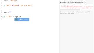 Learn to Code with Ruby - Section 02 - Lesson 11 - String Interpolation