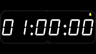 1 Hour - TIMER \u0026 ALARM - 1080p - COUNTDOWN