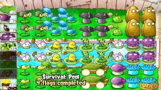 Plants vs Zombies | Strategy Plants vs All Zombies | Survival Pool: 5 Flags Completed