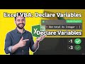 Declaring a Variable in VBA | Excel VBA for Beginners | Learn VBA Step by Step