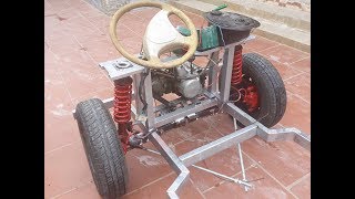 TECH - Homemade a car with gearbox strong car 500 kg - part 6