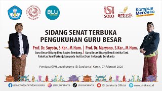 LIVE 🔴 PENGUKUHAN GURU BESAR ISI SURAKARTA  🇮🇩