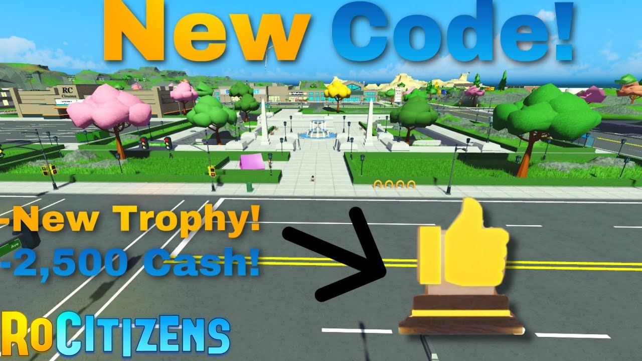 RoCitizens: NEW CODE FOR 1 MILLION LIKES!!(Cash+Trophy) || Roblox - YouTube