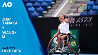 Zhu/Tanaka v Wang/Li Highlights | Australian Open 2025 Final