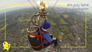 From rugby to golf! | 'Cloudhopper' hot air balloon G-CEGG - Newbury to Donnington | 5th July 2015