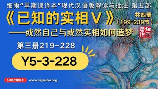 Y5-3-228.3 《已知的实相V》第五部第三册 或然自己与或然实相如何造梦 通过暗示利用能量达成有意识目的 #遥视 #细雨社#细雨著作#细雨资料