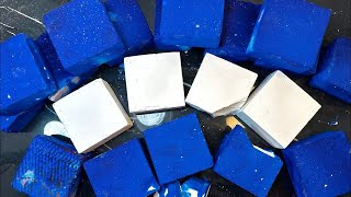 40+ Crunchy Soft Deep Blue Dyed \u0026 Fresh Gym Chalk Blocks Crush ASMR | oddlysatisfying SLEEPAID