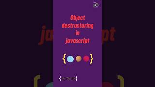 Object destructuring in javascript | #javascript tutorial in 1 minutes #coding #programming