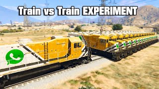 GTA 5 - Train vs Train High Speed Crash Test ✅ WhatsApp TRAIN VS GTA 5 WhatsApp TRAIN - WHO IS BEST?