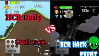 Hill climb racing Daily Challenge VS Hill climb racing Hack Event