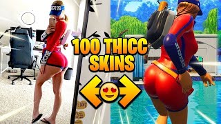 100 thicc fortnite skins in real life Videos - 9tube.tv