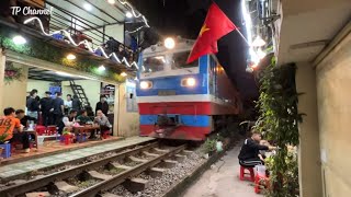 VIETNAM RAILWAYS | Train Street Hanoi Vietnam in 2022 | Passenger trains and freight trains