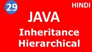 Hierarchical Inheritance in java #29 | Java Tutorial (HINDI)