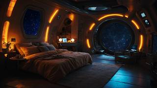 Cozy Sci-fi Space Ambience with Soothing Sounds | Living in Peaceful Space | Private Quarters