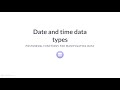 SQL Tutorial: Date and time data types