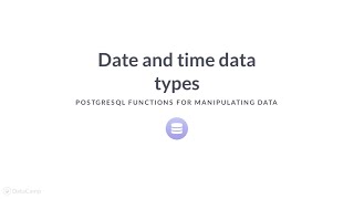 SQL Tutorial: Date and time data types