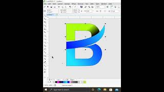 Creative B Logo Design in CorelDRAW #shorts #coreldraw