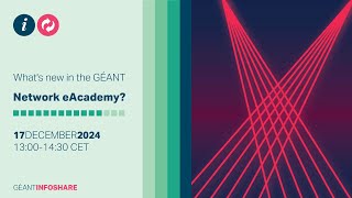 GÉANT Infoshare: What’s New in the GÉANT Network eAcademy - 17 December 2024