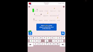 Cryptogram: The Solution For Level 149! - Step by Step Word Brain Puzzle