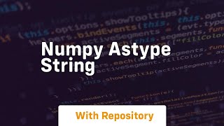 numpy astype string
