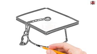 How to Draw a Graduation Cap Step by Step Easy for Beginners/Kids – Simple Caps Drawing Tutorial