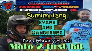 Bornok Mangosong and Joel Evans sumimplang | Moto 2 @Teves Mx park | First hit