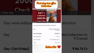 Adipurush boxoffice collection| Adipurush 1st day collection| 2nd day collection|#short #shorts