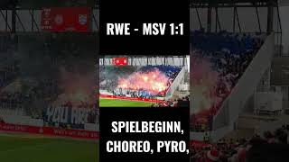 RWE - MSV 1:1 - Spielbeginn, Choreo, Pyro