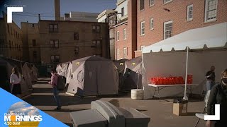 A look at a Safe Outdoor Space set up to help people experiencing homelessness