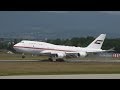 [FullHD] Abu Dhabi Amiri Boeing 747-400 landing, taxi and takeoff at Geneva/GVA/LSGG