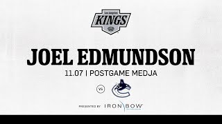 Defenseman Joel Edmundson | 11.07 LA Kings lose to Vancouver Canucks