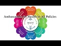 Ambassadors for Health in All Policies - founding class