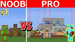 NOOB vs PRO Episode 1: SAFEST SECURITY HOUSE BUILD CHALLENGE