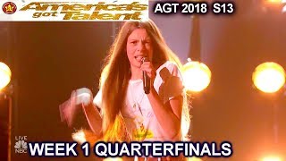 Courtney Hadwin "Papa's Got A Brand New Bag" AWESOME!!Quarterfinals 1 America's Got Talent 2018 AGT