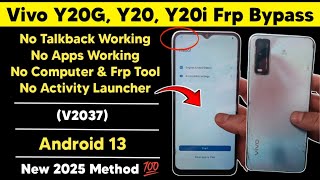 Vivo Y20G (V2037) Android 13 Frp Bypass | Vivo Y20 Google Account Remove New Security Patch 2025