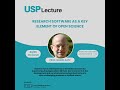 USP Lecture | Research software as a key element of open science - Prof. Daniel Katz