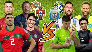 Portugal Morocco 2023 & Mbappe 🆚 Argentina & Brazil 😮🔥 (4vs4)