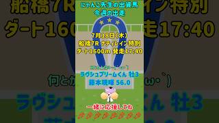 【一口馬主】にゃんこ先生の出資馬《7月18日の出走予定》