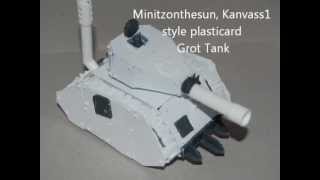 Warhammer 40k Ork Grot Tank Minitzonthesun, Kanvass1 style (Unpainted)